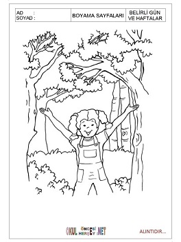 Belirli Gün ve Haftalar boyama sayfaları